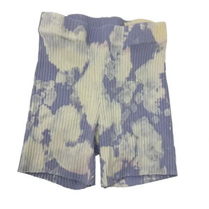Cotton Citizen Purple Tie Dye ribbed cotton pull On Bike Shorts size XS workout
